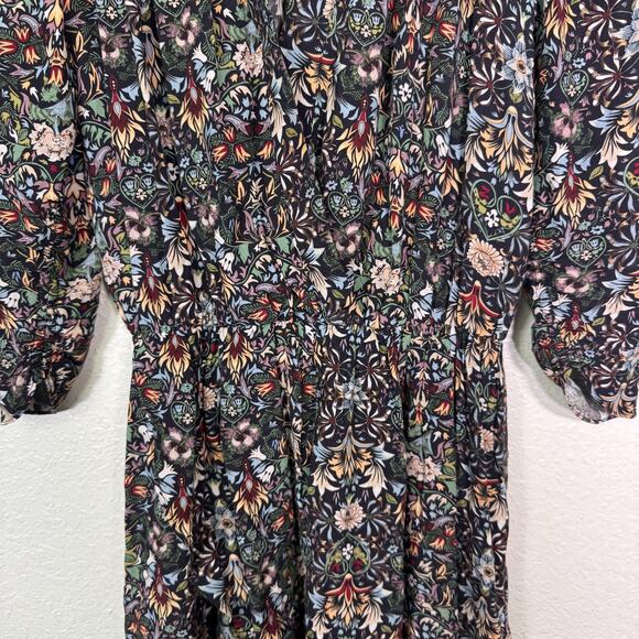 Zadig Voltaire Dress Women Small Floral Garden Reveal Kaleido Mini Smocked Boho - Picture 5 of 13